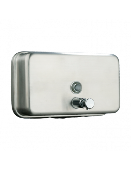Jabonera horizontal inox 1,2 L con depósito plástico interior