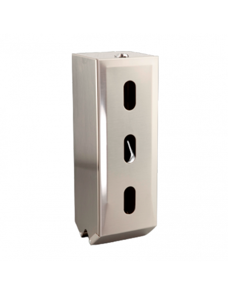 Portarrollos inox satinado. 3 rollos