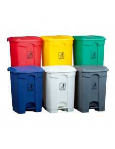 Papelera pedal plástico de 45 L
