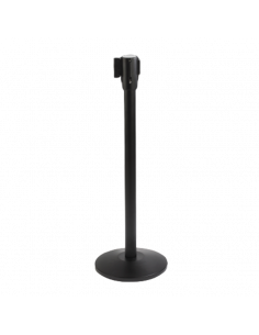 Poste separador de cinta retráctil.