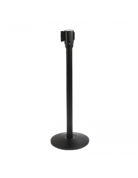 Poste separador de cinta retráctil.