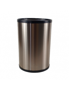 Papelera redonda pequeña 10L inox satin