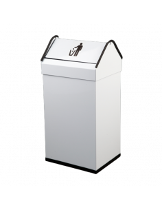 Papelera cabezal basculante metalica pintada 40L