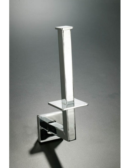 Portarrollos tubo cuadrado cromado