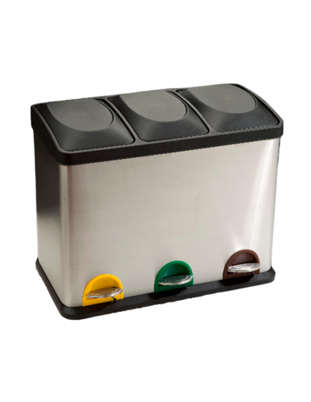 Papelera de Pedal Reciclaje 3x15 L