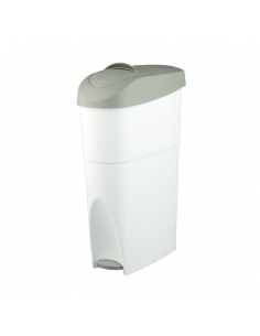 Contenedor Compresera de plástico blanco y gris