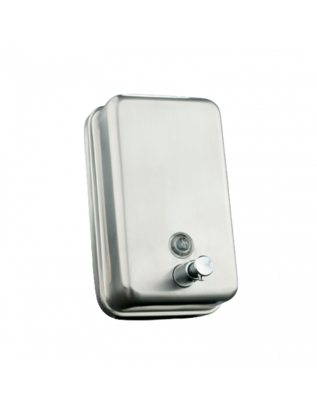 Jabonera vertical 1,2 L inox con depósito plástico interior