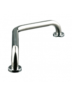 Barra de ducha en ángulo 135º inox brillo