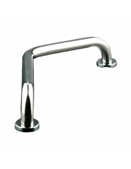 Barra de ducha en ángulo 135º inox brillo