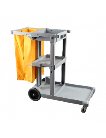 Carro de Limpieza en L plástico gris