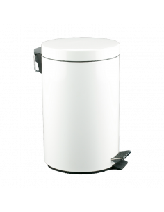 Papelera de Pedal metálica blanca