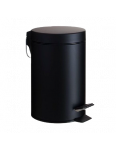 Papelera de Pedal metálica negro mate