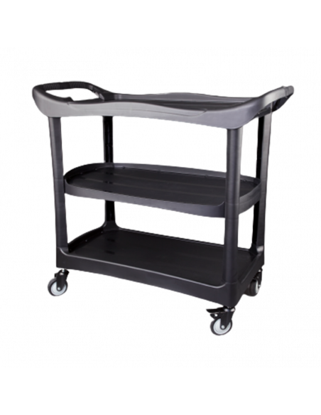 Carro plástico 3 bandejas negro